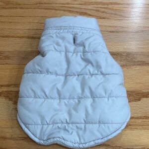 Light Gray Quilted Dog Jacket